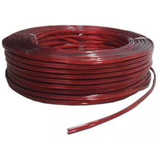 Cordão Paralelo para Som Vermelho Preto Rolo por Metro 2x 1,5mm