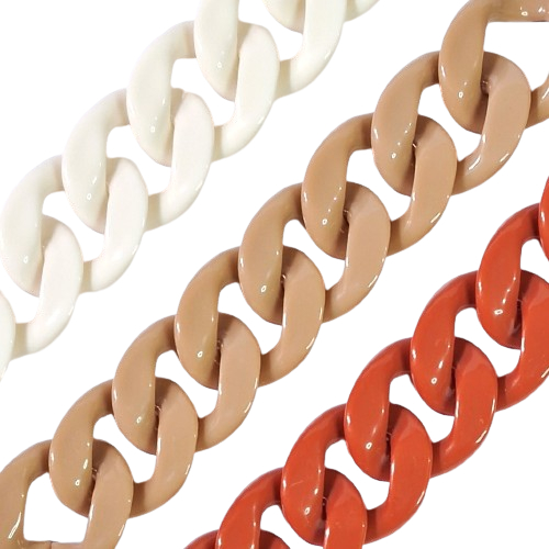 Elo de corrente em acrílico Ovalado Grande c/15 em Oferta na Shopee