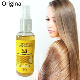 Spray Super Clareador Camomilete Mel e Camomila Efeito Loiro Natural LA Cosmeticos 120ml em Oferta na Shopee