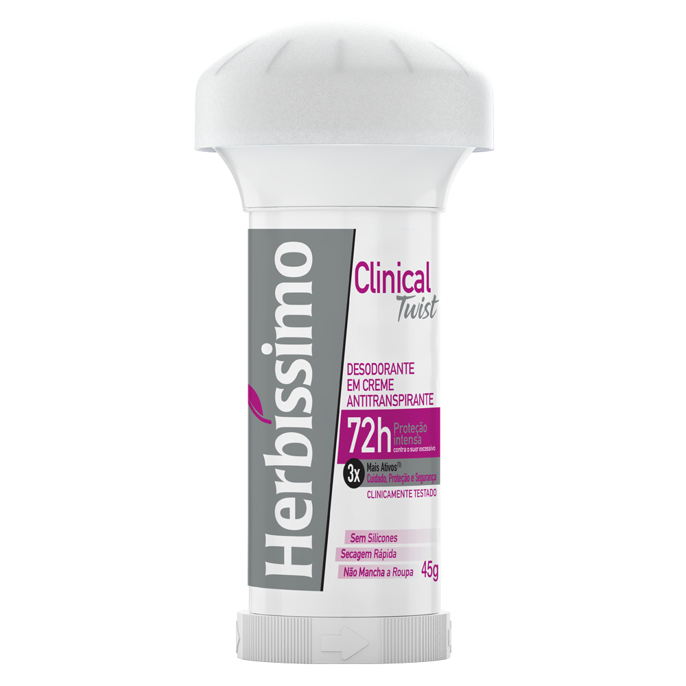 Desodorante Twist Antitranspirante Herbíssimo Clinical Rosa 45G