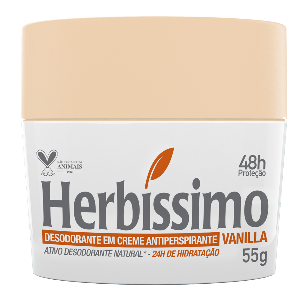 Desodorante Creme Antitranspirante Herbíssimo Vanilla 55G
