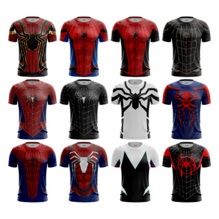 Camisa Camiseta Traje 3D Homem Aranha Dryfit Premium com proteção uv Super Heróis Adulto Infantil em Oferta na Shopee