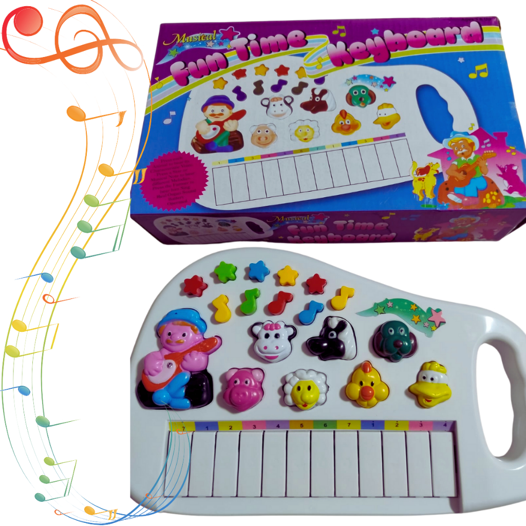 Piano Teclado Infantil Musical Fazendinha Bichos Educativo Bebe Criança