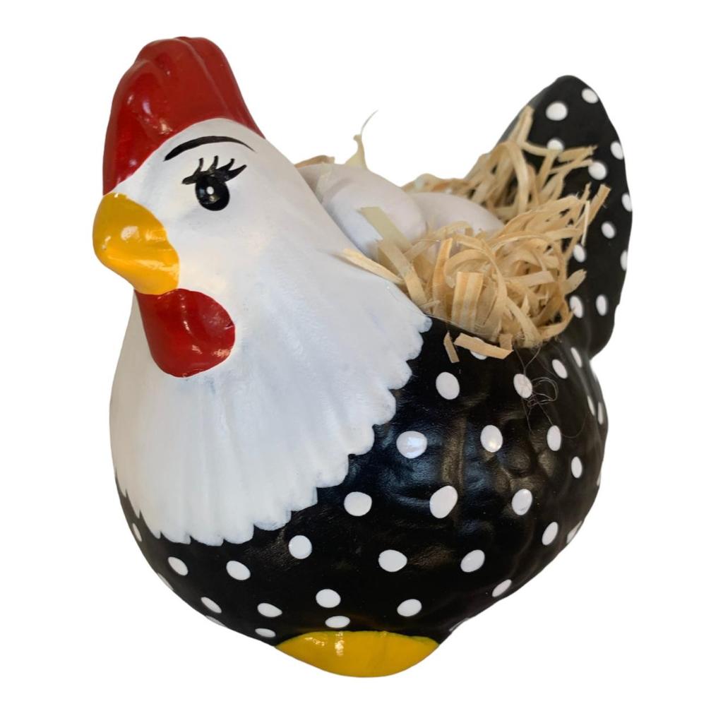 Galinha com ovos Decoração Artesanato Enfeite em Cerâmica em Oferta na Shopee