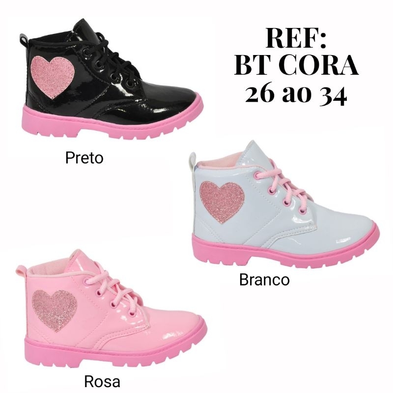 Bota Infantil Menina Menino Promoção Cano Baixo