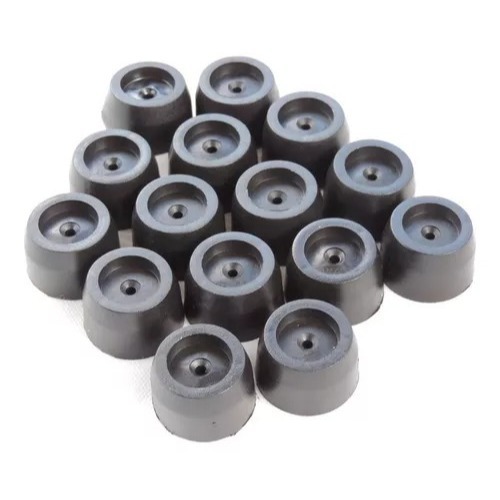 Pés Pezinho Pes Redondo Grande 4cm Preto Baú e puff - Suportar 100 kg Pacote, Anti Risco