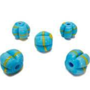 Kit C/ 3 ou 7  Unidades Firma De Murano Pitanga Turquesa/Amarelo