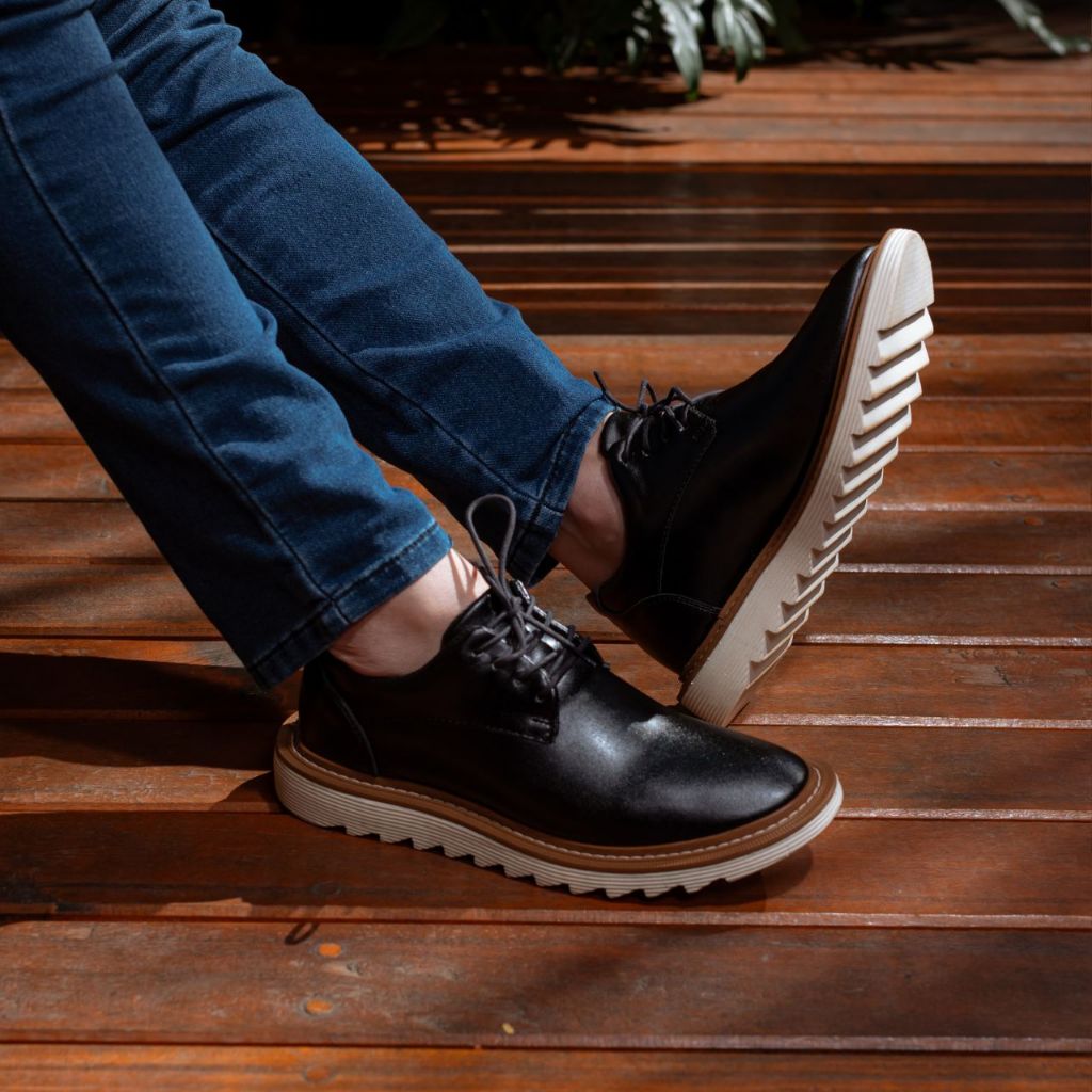 Sapato Social Oxford Luca Tratorado Confortável Masculino Social Brogue Casamento Igreja