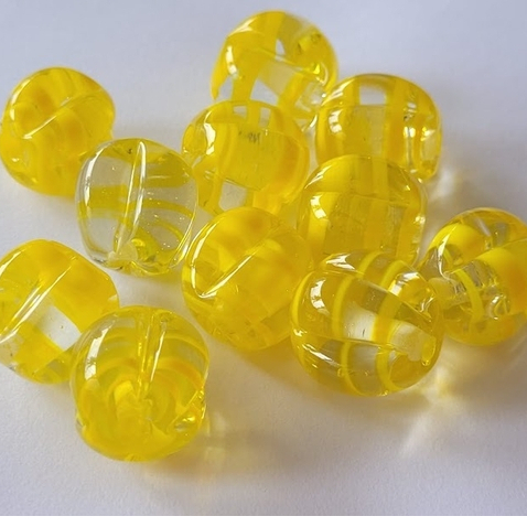 Kit C/ 3 ou 7  Unidades Firma De Murano Pitanga Cristal/Amarelo em Oferta na Shopee