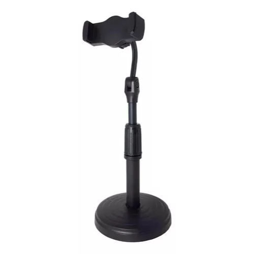 Suporte Tripé Para Mesa Com Mini Pedestal Ajustável 360° Ideal Para Gravação de Videos