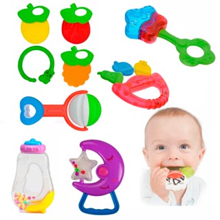 Brinquedo Educacional Infantil Bebê Kit Chocalho Mordedor