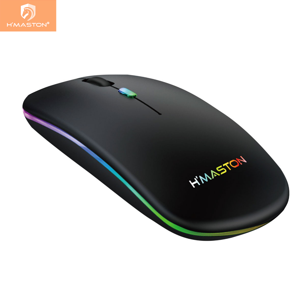 H'maston E-1200/E-1300PRO Mouse Sem Fio Rgb Recarregável Wireless Led Ergonômico em Oferta na Shopee