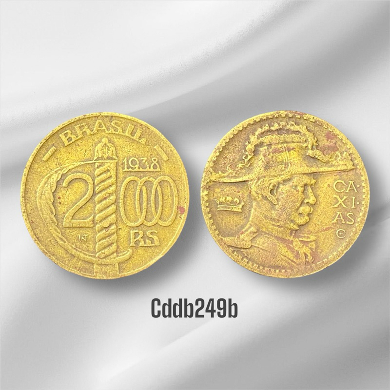 Moeda 2000 Réis 1938 Duque de Caxias Serrilhada
