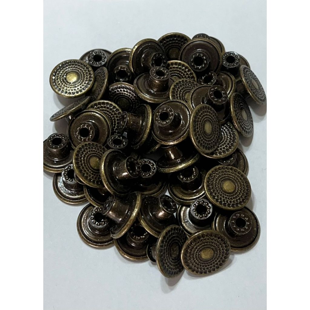 Peças Botao Calca Jeans 17 Flex Metal Niquelado Ouro Velho Pintado Cobre Vivo Vazado em Oferta na Shopee