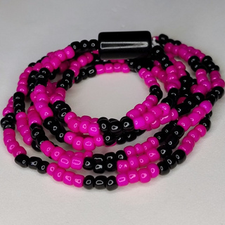 Guia Fio de Conta Proteção Pombagira Menina Miçanga Rosa e Preto com Firma de Murano Umbanda Candomblé em Oferta na Shopee