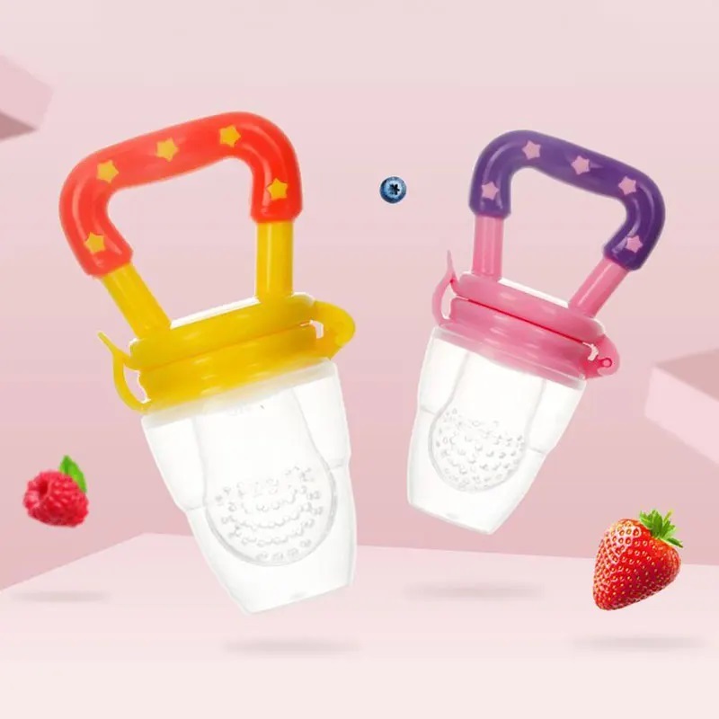 CHUPETA MORDEDOR ALIMENTADORA PARA INTROSUÇÃO ALIMENTAR DE SILICONE PARA PAPINHA E FRUTAS LCartigos