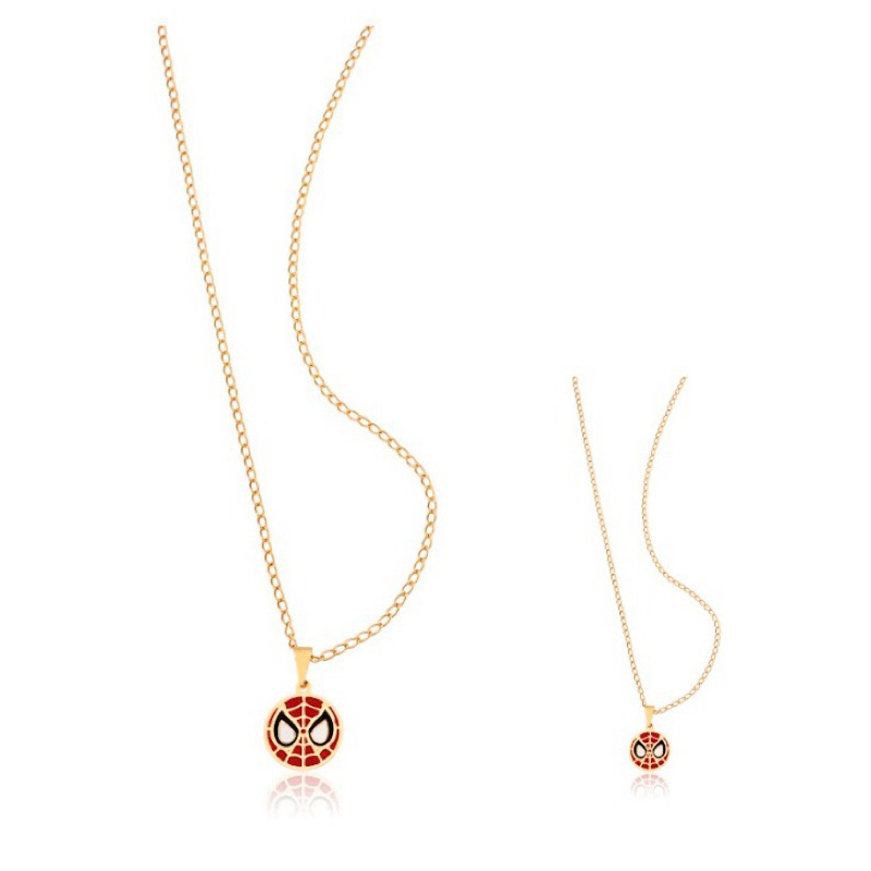 Colar Infantil Menino Folheado a Ouro Homem Aranha