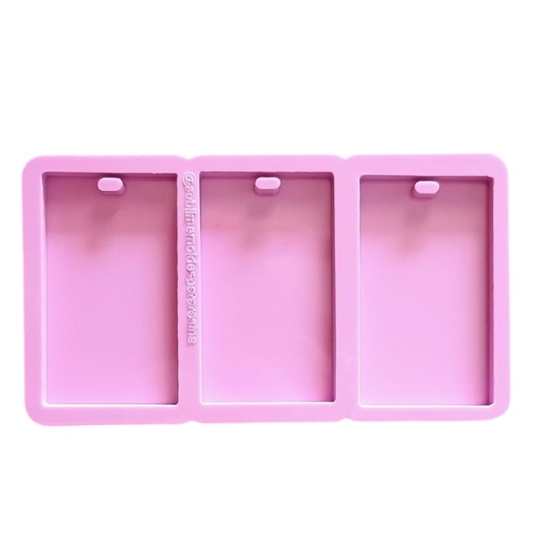 Molde de silicone tag para fotos 3 cavidades