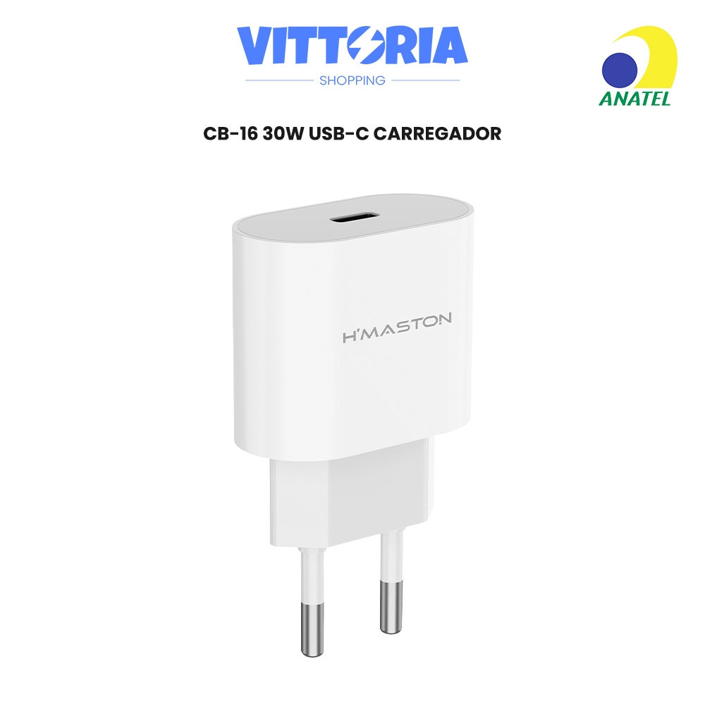 Carregador USB-C CB-16 PD 30W Carregamento Rápida Carregador para Celular Tablet
