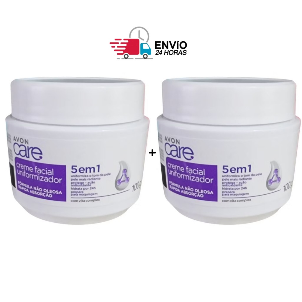 Kit 2 Unidades Creme Facial Uniformizador Avon Care 100g em Oferta na Shopee