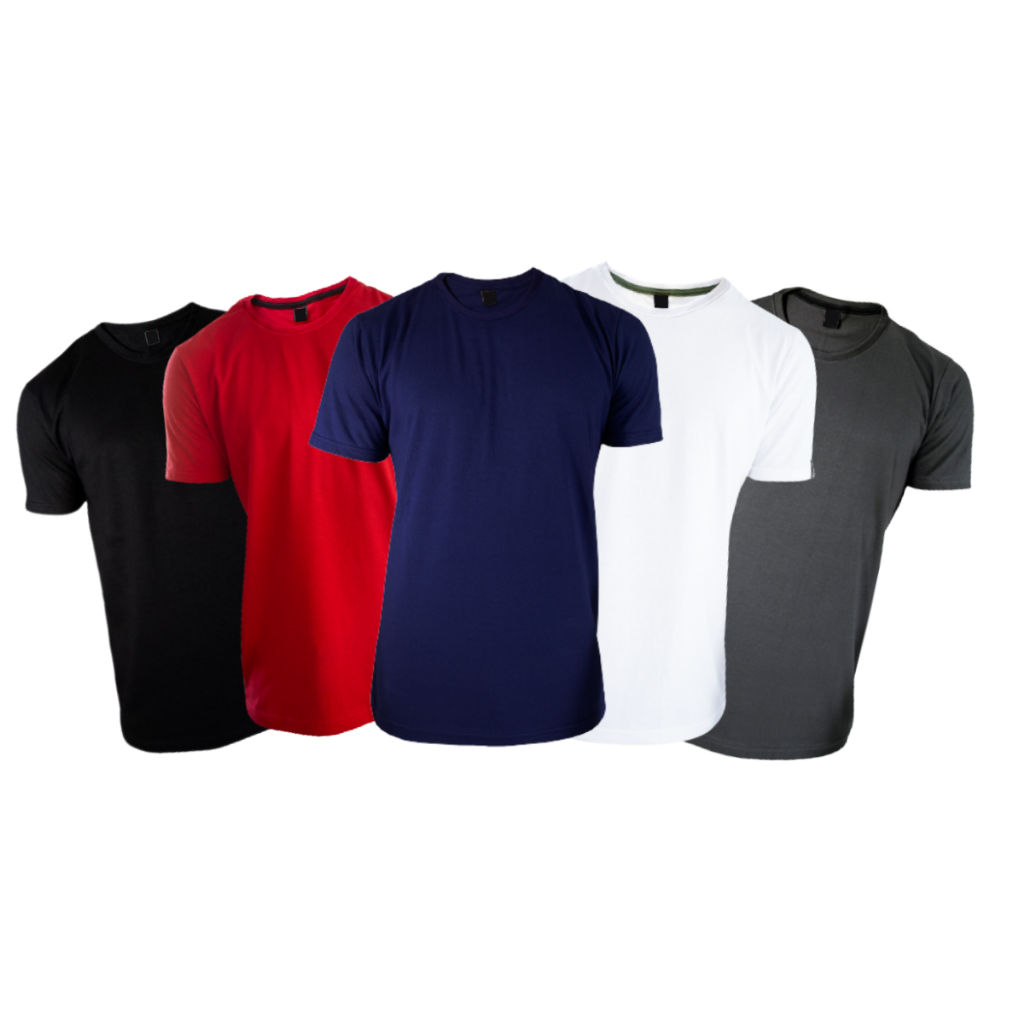 Kit 5 Camiseta Masculina fio 30 Lisas 5 cores Masculino Camisa Academia Masculinas Adulto