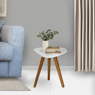 Mesinha Lateral Sala Pé Palito Retro Decorativa Tampo Orgânico Casa em Oferta na Shopee