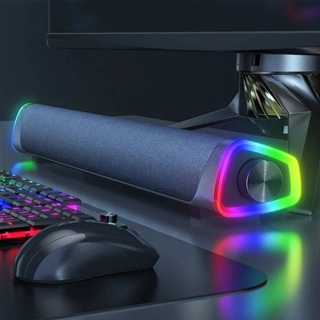 Imagem Soundbar Caixa de Som PC Bluetooth RGB Computador Tv Televisão Controle de Som Potente 12W GT-X990