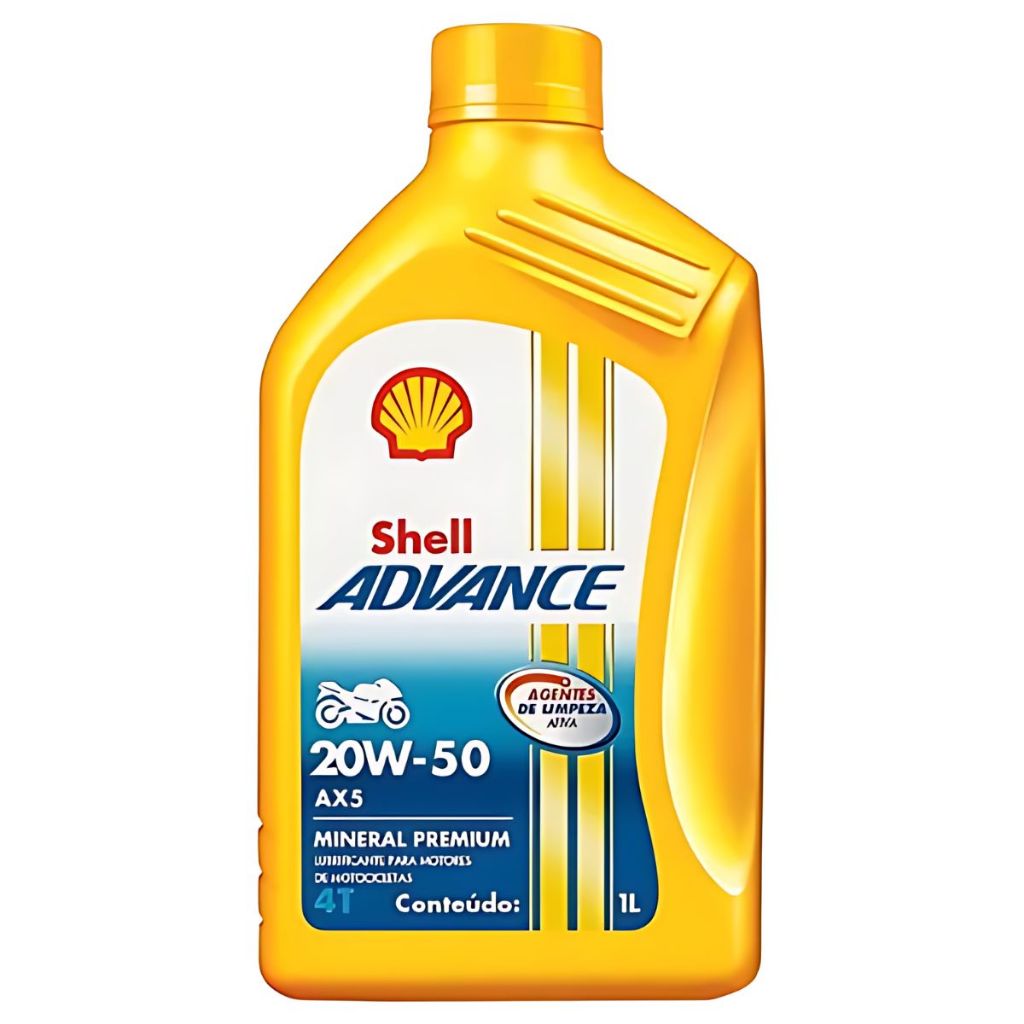 Óleo Shell Moto Ax5 4 Tempos 20w50 1 Litro Mineral Advance — imagem 2 de 2