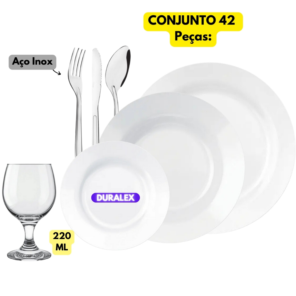 Aparelho de Jantar Branco 42 Peças: Onde Comprar | BuscaProdutos