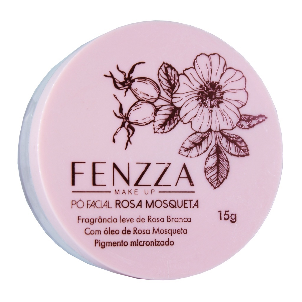 Pó Facial Rosa Mosqueta Fenzza 15g em Oferta na Shopee