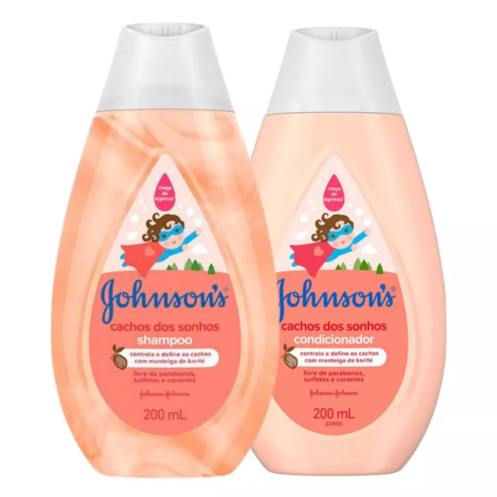 Kit Shampoo e Condicionador Johnson´s Kids Cachos dos Sonhos 200ml