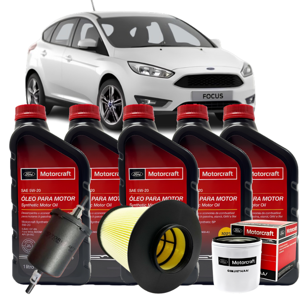 Kit Revisão Óleo 5w20 Motorcraft Ford Focus 2.0 Duratec 2013 até 2019 Original Ford