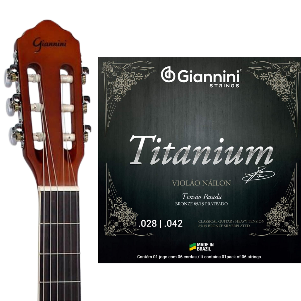 Encordoamento Violão Nylon Giannini Titanium GENWTA Pesada