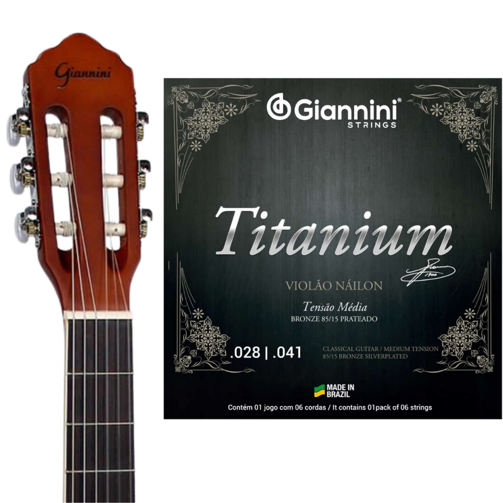 Encordoamento Violão Nylon Giannini Titanium Média GENWTM
