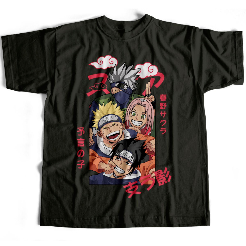 Camiseta Básica Time 7 Kakashi Sasuke Sakura Naruto