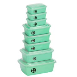 Kit 10 Potes Com Tampa Para Marmita E Alimentos Plastbon