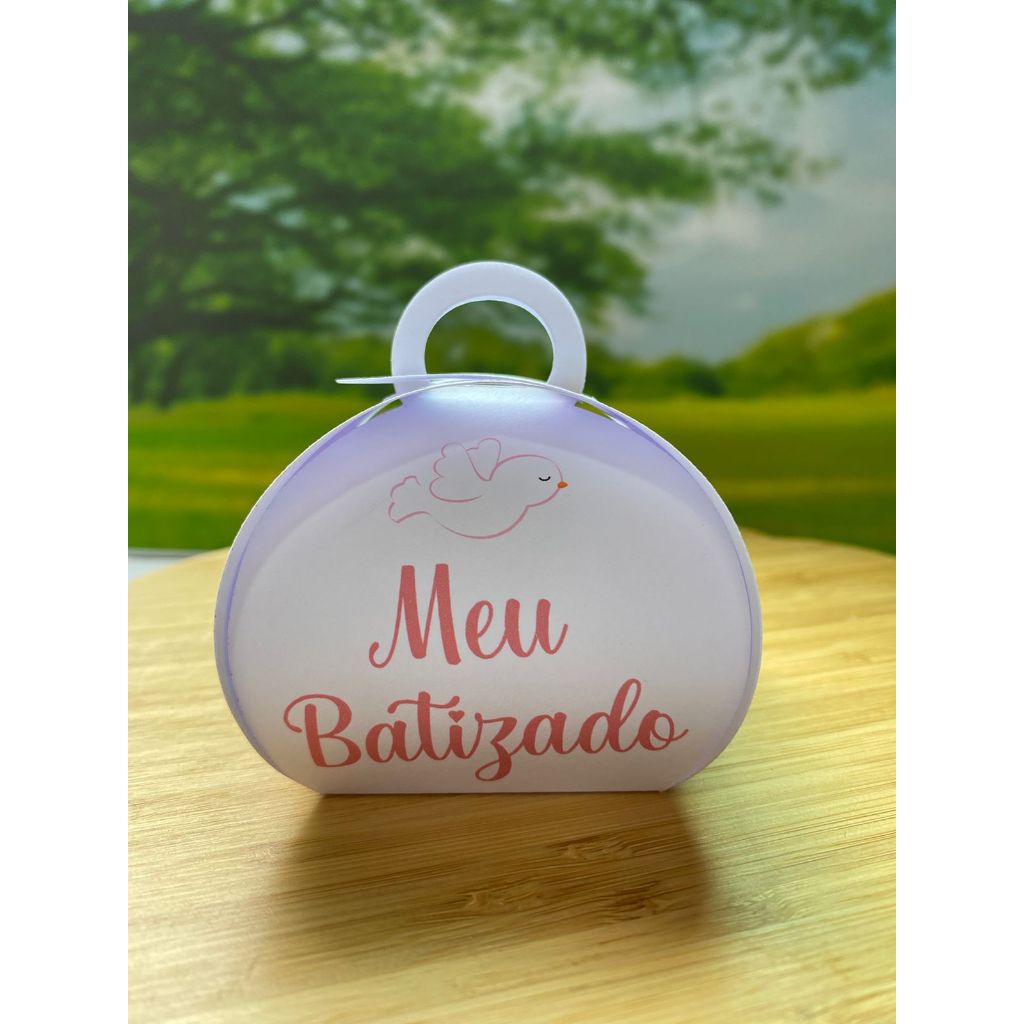 Caixa porta bombom -  Lembrancinha Batizado Menina Personalizado