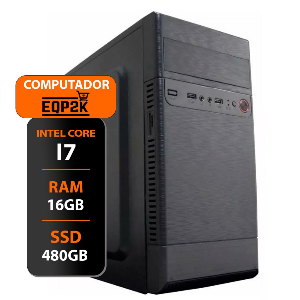Computador Intel I7 16gb Ssd 480gb Fonte 500w Com DVD Interno em Oferta na Shopee