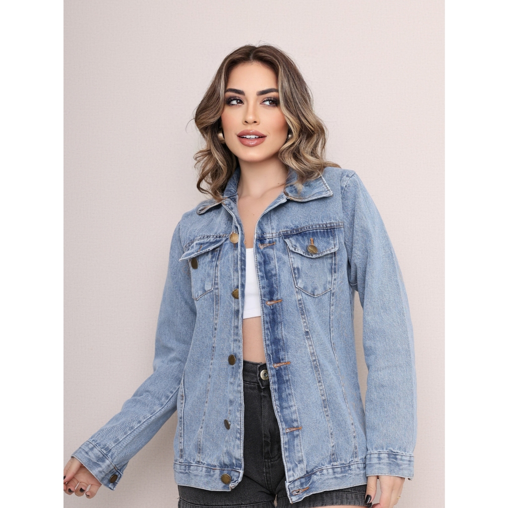 Usar Jaqueta Jeans Casaco Com Camisa Social Feminina Jaqueta Jeans