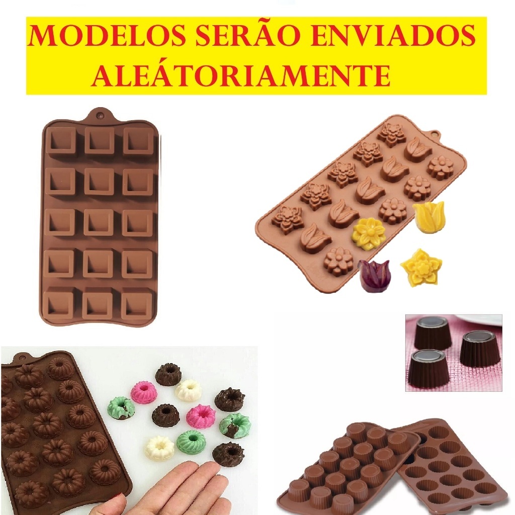 Forma De Silicone Formas Em Formatos Variados Molde Decorativo Moldes Para Chocolate Gelatina Gelo em Oferta na Shopee