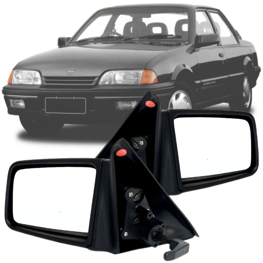 Par Espelho Retrovisor Externo Chevrolet Monza Tubarão 94 95 96 Com Controle Interno Manual