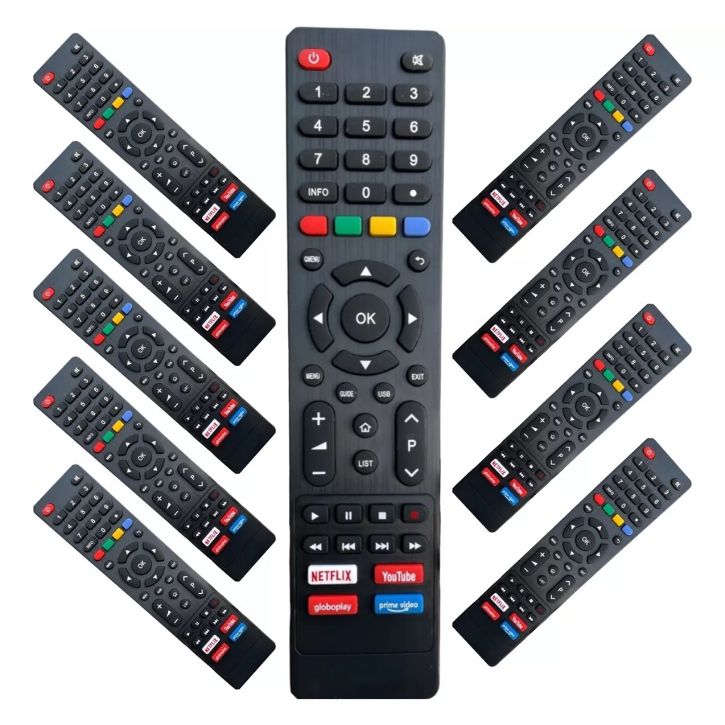 kit 10 Controle Remoto Compativel TV PHILCO netflix FBG9005 SKY9028 LE7250 em Oferta na Shopee