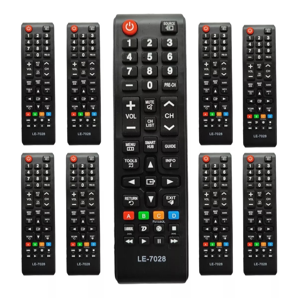 kit 10 Controle compativel tv Samsung Smart Hub universal para TV SAMSUNG LE-8008