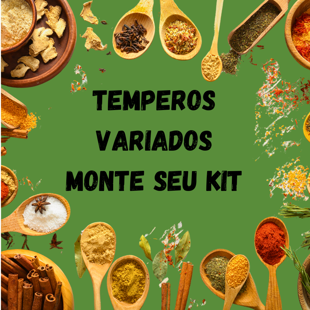Temperos e Condimentos Variados Monte seu Kit Vários Tamanhos em Oferta na Shopee