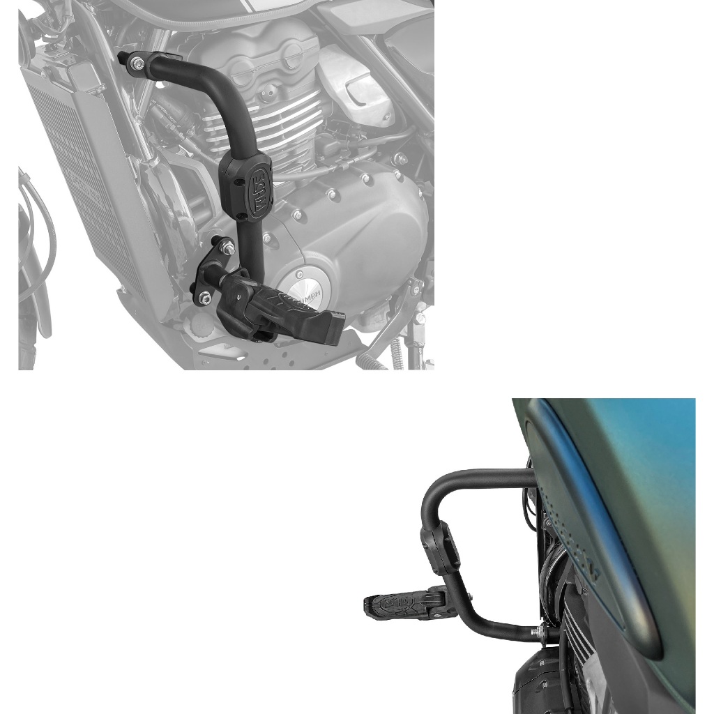 Protetor Motor Carenagem com Pedaleira Scam - Triumph Scrambler 400x Speed 400