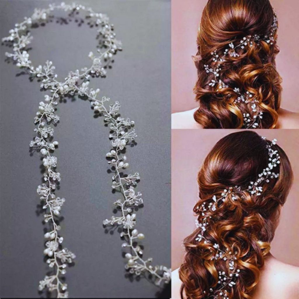 Enfeite Arranjo de Cabelo Penteado Casamento Noiva Madrinha Debutante 50 cm