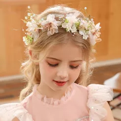 Tiara Coroa Flores Casamento Daminha Honra Noiva Batizado Enfeite Cabelo Delicado