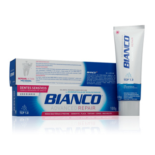 Creme Dental Bianco Advanced Repair Reparador de Esmalte Dentário Com flúor 100g em Oferta na Shopee