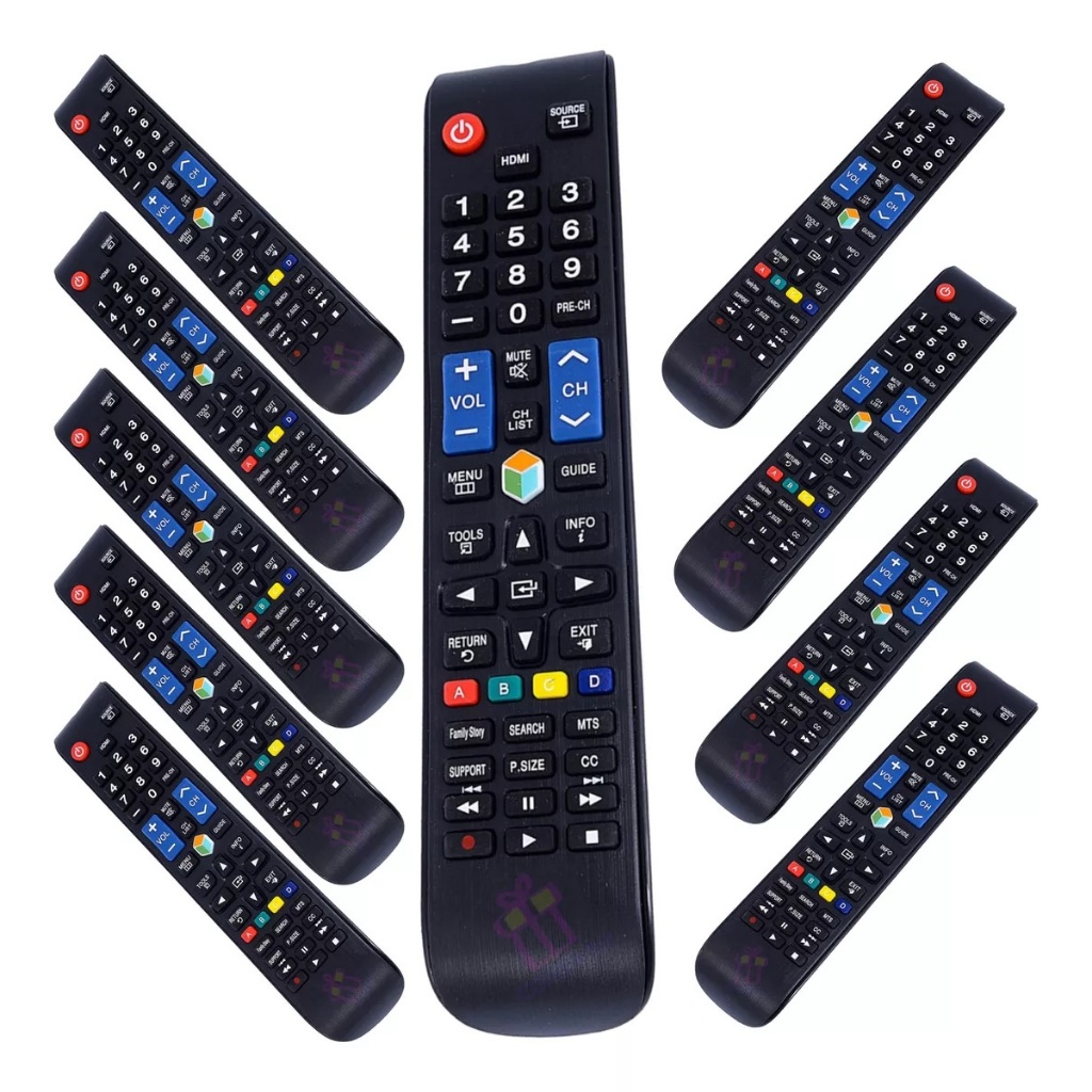 kit 10 Controle Remoto compativel Samsung Smart Tv Led SKY7032 atacado