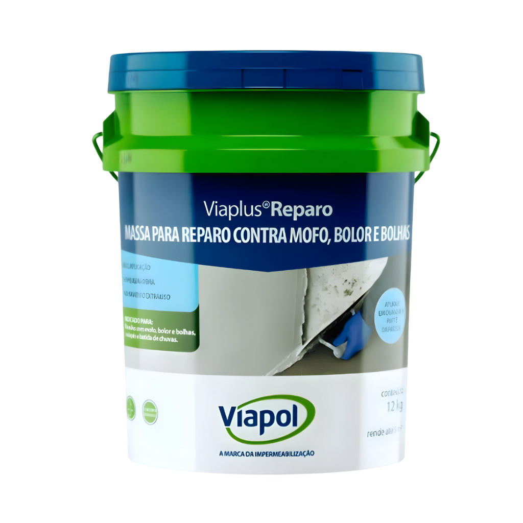 Viaplus Reparo Impermeabilizante Parede 12 Kg Viapol